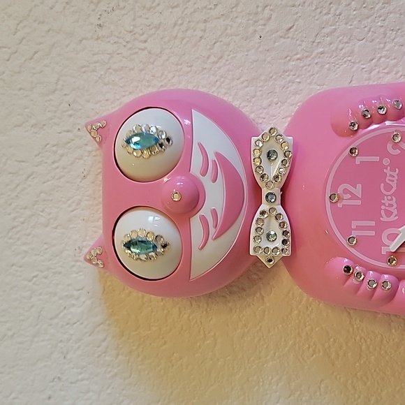 Jeweled Flamingo Pink Kit-Cat Klock clock SUPER RARE Vintage - Picture 4 of 6